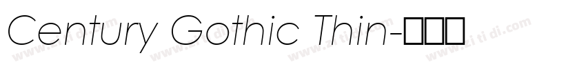 Century Gothic Thin字体转换